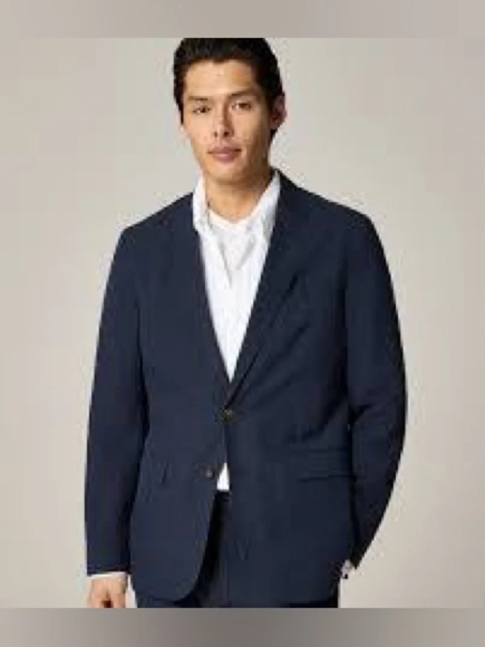 J. Crew Ludlow Somelos Blazer Men’s Navy Blue Cotton Stretch Portugal Size 38R